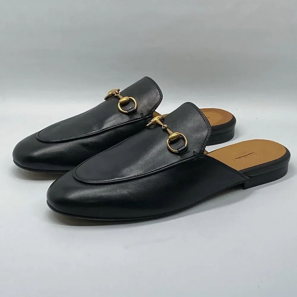 Gucci Princetown Leather Mules size 37.5